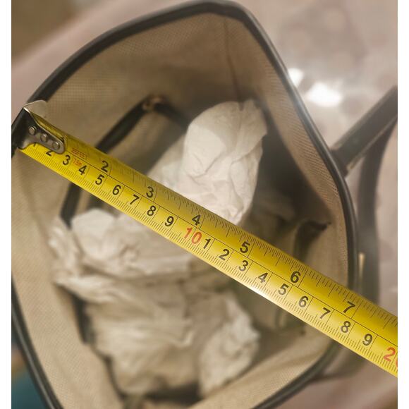 Dooney & Bourke Signature DB Monogram Purse Black Structured Designer Handbag - Picture 9 of 14